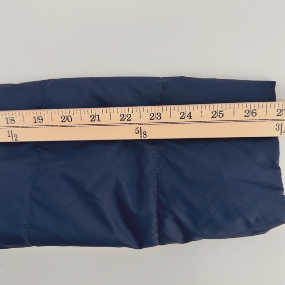 The North Face Mens Medium Puffer Jacket Blue Full Zip Insulated Winter Coat - Picture 10 of 11